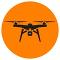 Vector Drone illustration on an Orange background