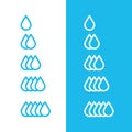 Vector drop set for infographic level, oil or water drop. Absorption icon drops, female pads absorb layer and menstrual