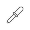 Dropper, pipette line icon.