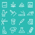 Vector drugs icons set