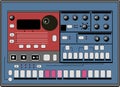 Vector Drum Machine Royalty Free Stock Photo