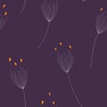 Vector dusty purple seamless pattern background: Nightly Departing.