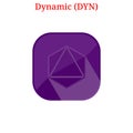 Vector Dynamic DYN logo Royalty Free Stock Photo
