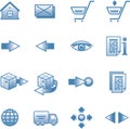 Vector E-Commerce Icon Set Royalty Free Stock Photo