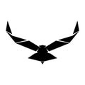 Vector eagle or hawk isolated emblem