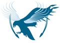 Vector eagle symbol with arrows