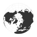 Vector Earth globe focused on Arctica and North Pole