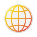 Vector Earth Globe icon isolated Royalty Free Stock Photo