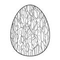 Vector Easter art trunks of trees in egg shape