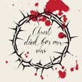 Christ died for our sins Royalty Free Stock Photo