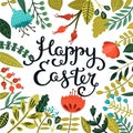 Vector easter card with handdrawn lettering Royalty Free Stock Photo