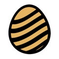 Vector Easter egg with decorative pattern in black and white Royalty Free Stock Photo