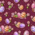 Vector Easter Egg Hunt seamless pattern Royalty Free Stock Photo