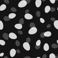 Vector Easter Eggs in black and white Seamless Pattern Background.