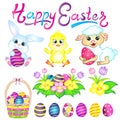 Vector Easter Elements Set