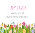 Vector Easter floral background