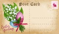 Vector Easter post card Royalty Free Stock Photo