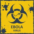 Vector ebola virus and biohazard sign