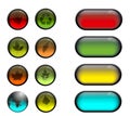 Vector eco autumn glass buttons Royalty Free Stock Photo
