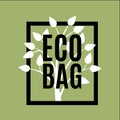 Vector Eco bag logo with cute tree