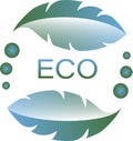 Vector eco colour badge