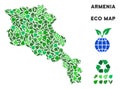 Vector Eco Green Composition Armenia Map