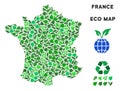 Vector Eco Green Composition France Map