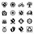 Vector Eco icon set Royalty Free Stock Photo