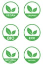 Vector eco,organic,bio logo cards templates. Handwritten healthy eat icons set. Vegan, natural food and drinks signs. Farm market