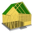 Vector Ecology green house. Royalty Free Stock Photo
