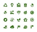 Vector Ecology and Industry Related Icon Set