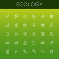 Vector Ecology Line Icons