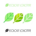 Vector ecology logo or icon, nature logotype Royalty Free Stock Photo