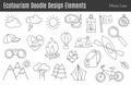 Vector ecotourism design elements