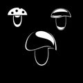 Vector edible mushroom icon