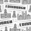 Vector Edinburgh Seamless Pattern Royalty Free Stock Photo