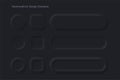 Vector editable neomorphic buttons set. Sliders for websites, mobile menu, navigation and apps. Simple elegant