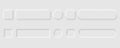 Vector editable neomorphic buttons set. Sliders for websites, mobile menu, navigation and apps. Simple elegant Neomorphism trendy