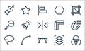 vector editing line icons. linear set. quality vector line set such as rgb, , lasso, layer, line, zoom out, stroke, polygon, star