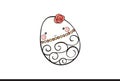 Vector egg emoticon dressed cutely with facial expression. Royalty Free Stock Photo