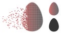 Dispersed Pixel Halftone Egg Icon Royalty Free Stock Photo