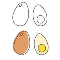 Vector eggs in doodle style. Sketch. Isolated on white background.