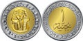 vector Egyptian coin featuring Pharaoh