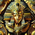 Egyptian gods. Ancient Egypt illustration pattern seamless background_015 Royalty Free Stock Photo