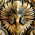 Egyptian gods. Ancient Egypt illustration pattern seamless background_012 Royalty Free Stock Photo