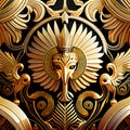 Egyptian gods. Ancient Egypt illustration pattern seamless background_010 Royalty Free Stock Photo