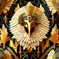 Egyptian gods. Ancient Egypt illustration pattern seamless background_06 Royalty Free Stock Photo