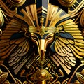 Egyptian gods. Ancient Egypt illustration pattern seamless background_04 Royalty Free Stock Photo
