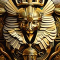 Egyptian gods. Ancient Egypt illustration pattern seamless background_02 Royalty Free Stock Photo