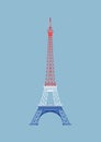 Vector Eiffel Tower with nice background light blue